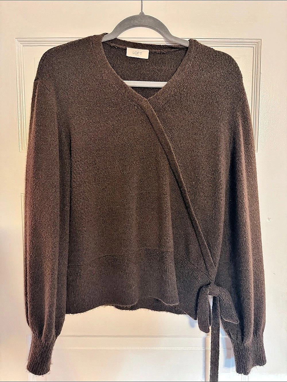 LOFT Wrap Sweater in Brown Like New